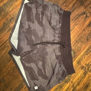Women's Athletic Shorts in Gray Camo